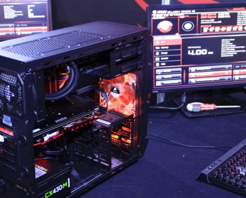 Assembled PC at the MSI Gaming PC Workshop