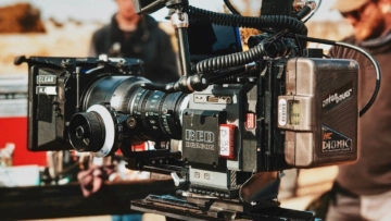 Video camera used by on-set manpower